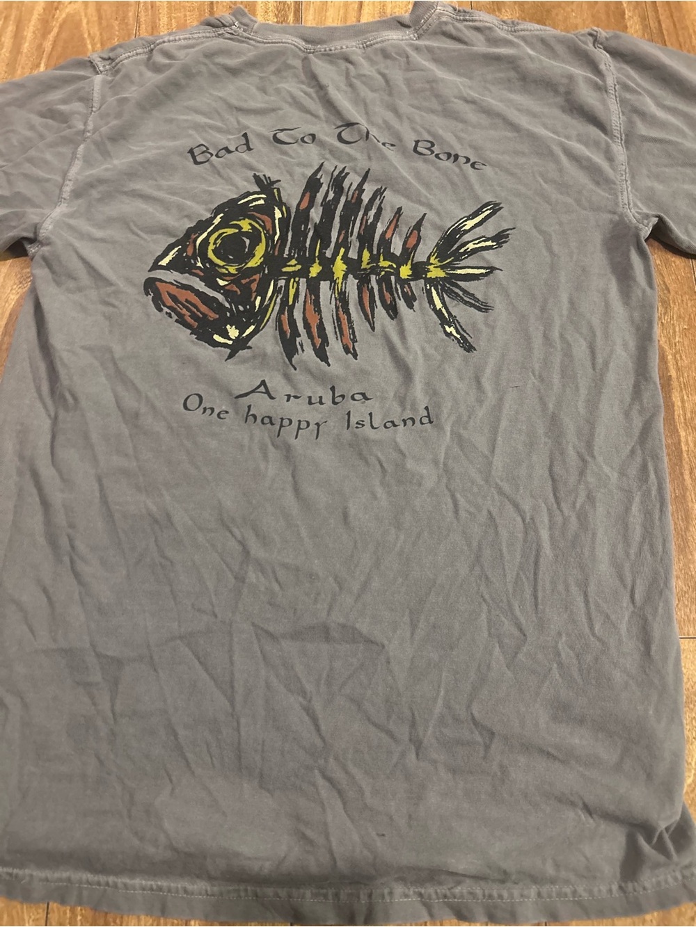 Vintage Fish Bad To The Bone Aruba T-shirt